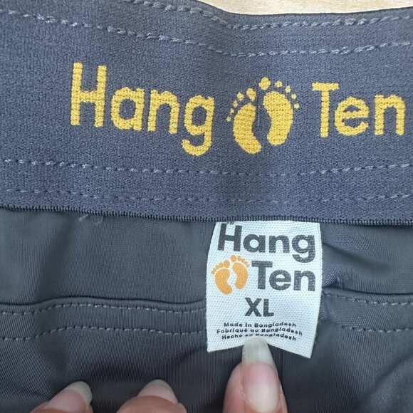 Hang Ten Shorts Mens XL Light Blue Striped Swim Trunks Quick Dry Board Shorts - Picture 8 of 8